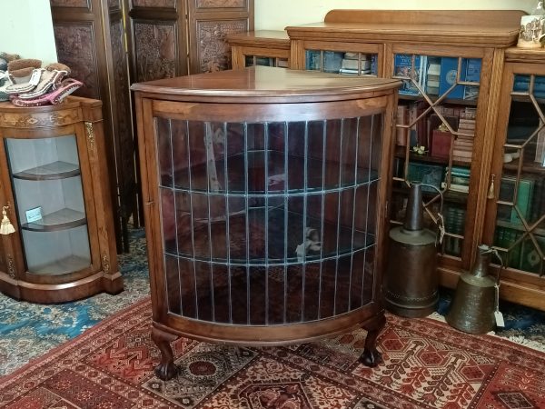 Mahogany leadlight corner cabinet - Image 8