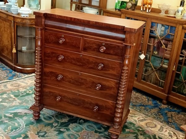 Bobbin Column Mahogany Scotch Chest - Image 6