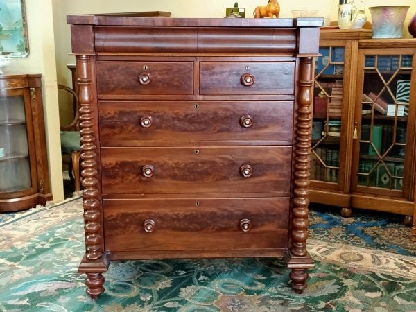 Bobbin Column Mahogany Scotch Chest - Image 11