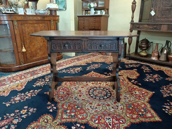 English oak window table ... rustic - Image 10
