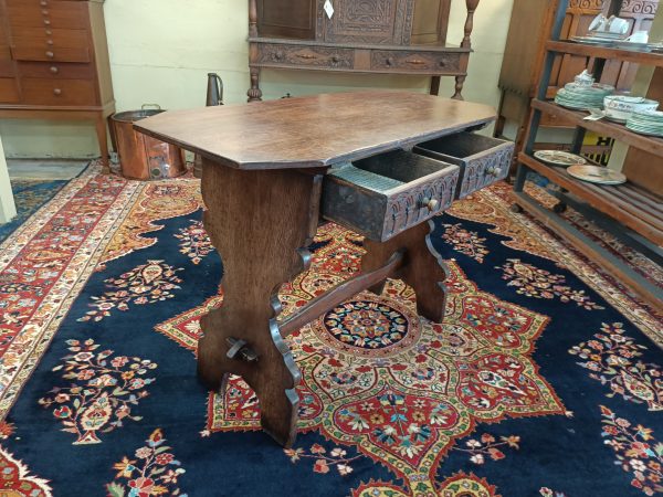 English oak window table ... rustic - Image 12
