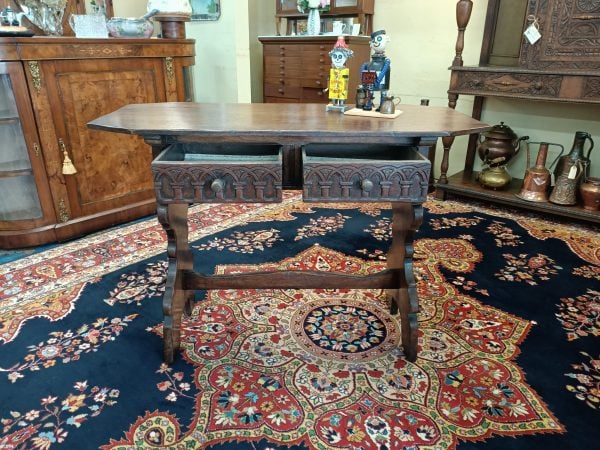 English oak window table ... rustic - Image 7