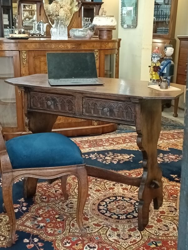 English oak window table ... rustic - Image 3