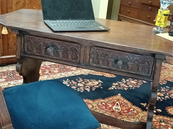English oak window table ... rustic - Image 4