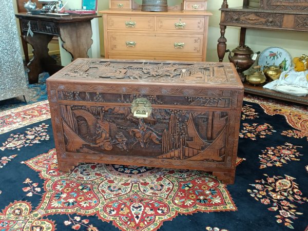 Allover Carved camphor Trunk - Image 8