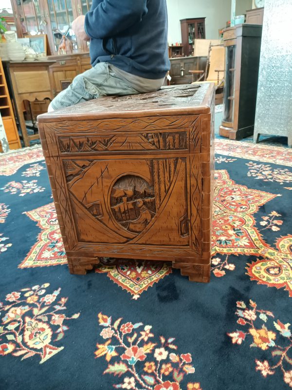 Allover Carved camphor Trunk - Image 13