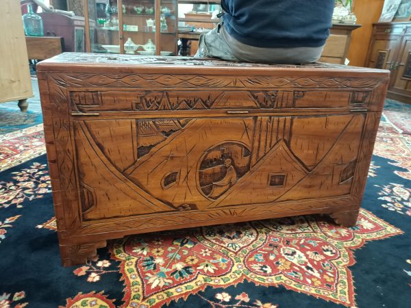 Allover Carved camphor Trunk - Image 9