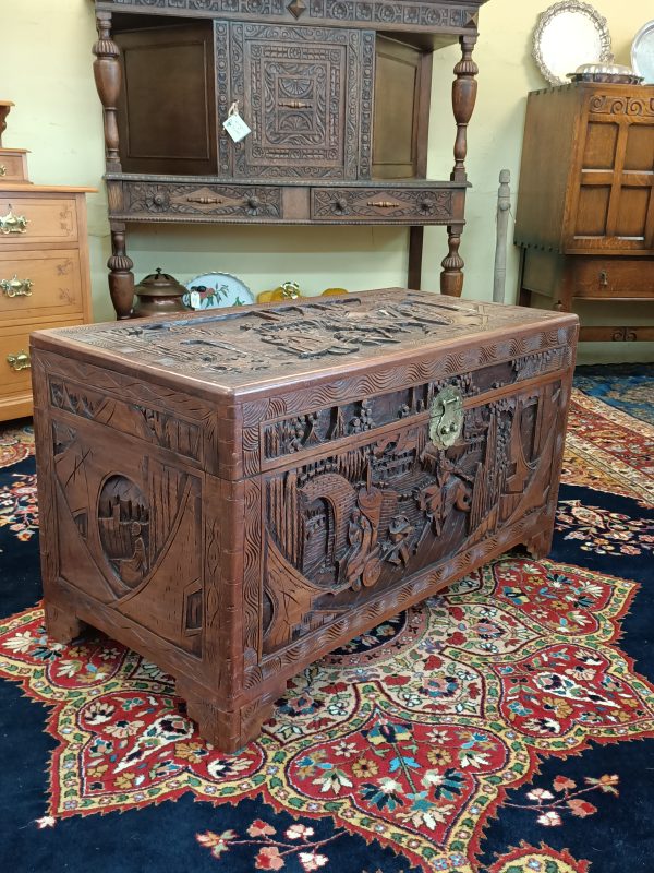 Allover Carved camphor Trunk - Image 11