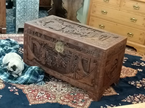 Allover Carved camphor Trunk - Image 12