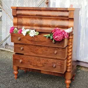 Luscious flame Mahogany Scotch chest