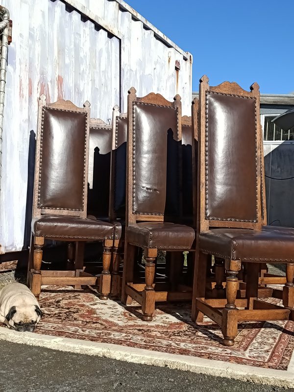 A set of ten oak dining chairs - Image 16