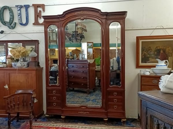 Parisian Mahogany Armoire - Image 3