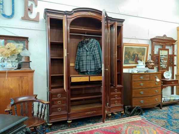 Parisian Mahogany Armoire - Image 7