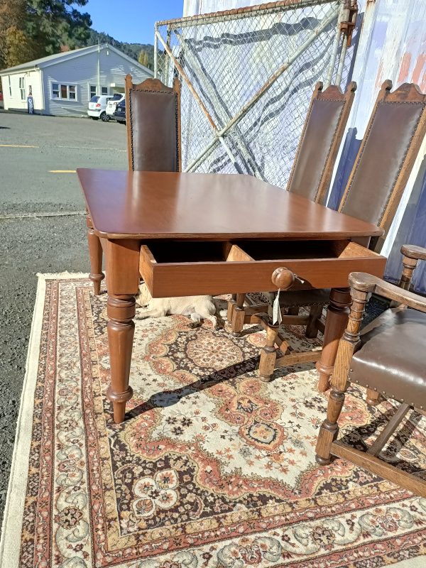 Toffee-hued Kauri Kitchen Table - Image 4