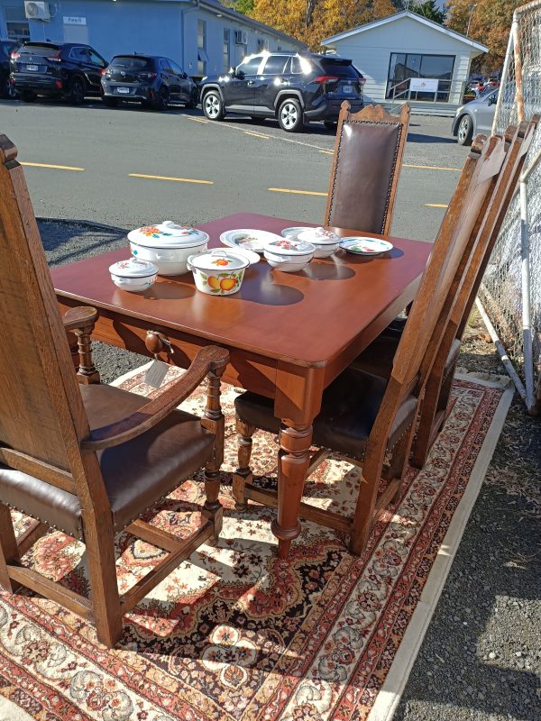 Toffee-hued Kauri Kitchen Table - Image 5