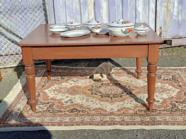 Toffee-hued Kauri Kitchen Table - Image 7