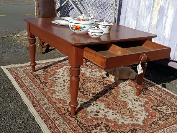 Toffee-hued Kauri Kitchen Table - Image 8