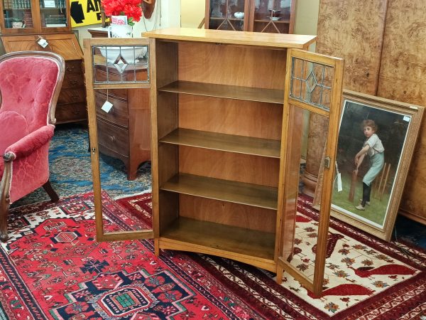 sold sold sold ... Oak and leadlight Bookcase - Image 6
