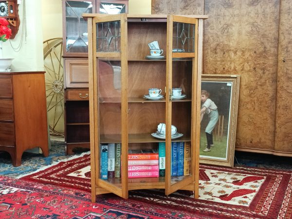 sold sold sold ... Oak and leadlight Bookcase - Image 4