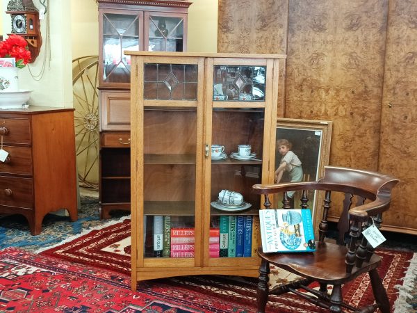 sold sold sold ... Oak and leadlight Bookcase