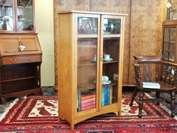 sold sold sold ... Oak and leadlight Bookcase - Image 7