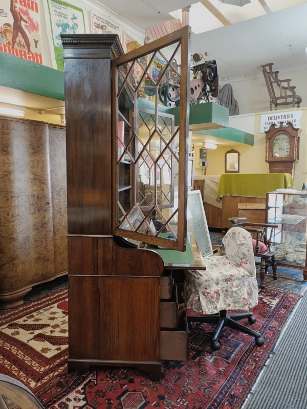 Rosewood Bureau Bookcase - Image 13
