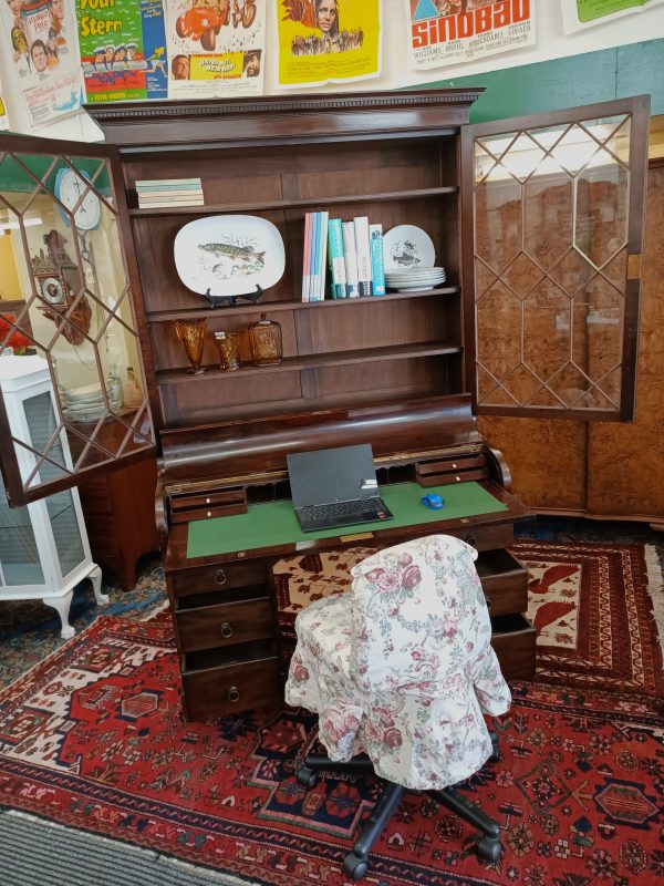 Rosewood Bureau Bookcase - Image 14