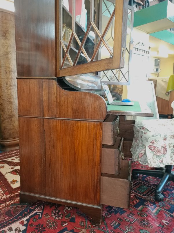 Rosewood Bureau Bookcase - Image 7