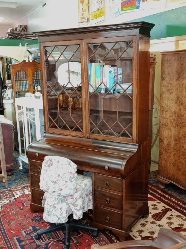 Rosewood Bureau Bookcase - Image 12