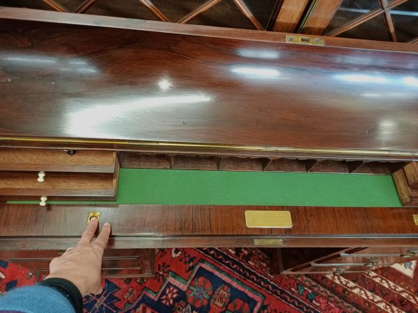 Rosewood Bureau Bookcase - Image 10