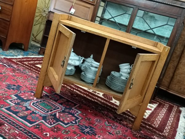 Utilitarian low cupboard in oak - Image 6