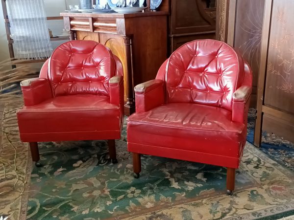 Leather Club chairs