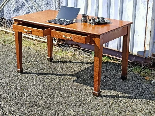 sold sold sold ... Birmingham Oak Writing Table - Image 2