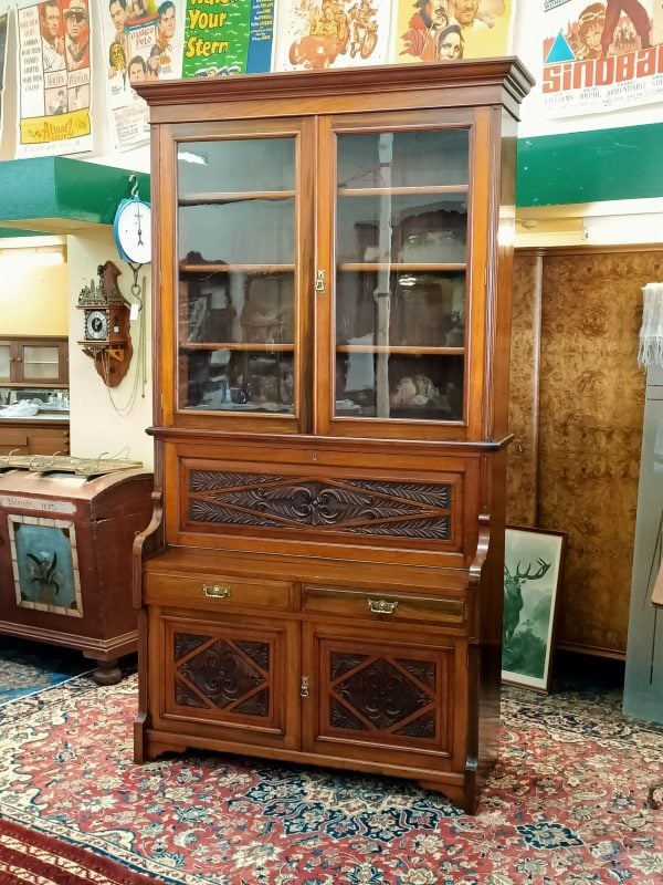 American walnut, English made Secretaire - Image 2