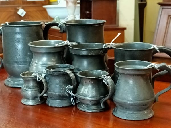 Pewter mugs