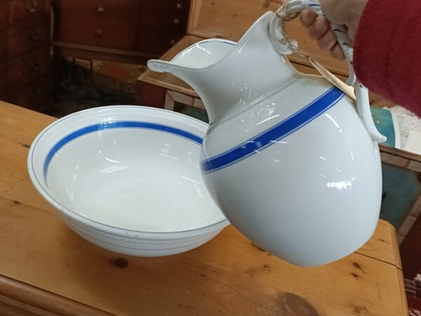 Country French Jug and Basin...simply blue on white