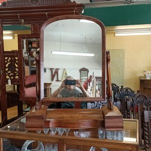 Victorian Toilet Mirror in flame mahogany