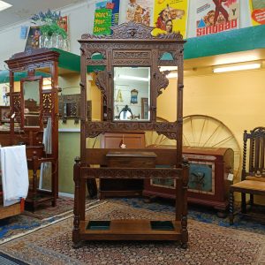 Greenman carved Oak Hallstand
