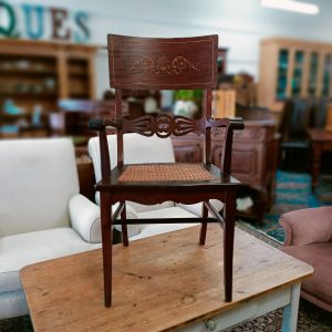 Edwardian inlaid carver chair