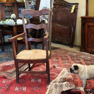 C19 French Chestnut Carver Chair