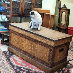 Scumble-painted Pine seatrunk