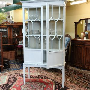 Shabby Chic tall china cabinet
