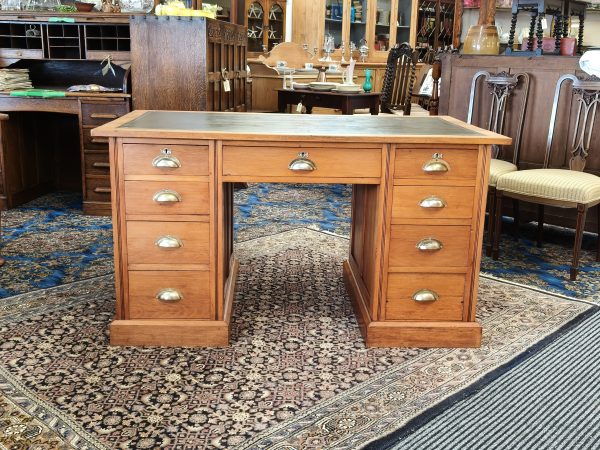 Rustic Rimu Desk Rimu Pedestal Desk - AntiquesThames