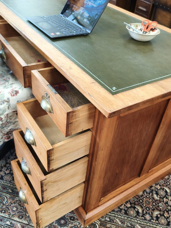 Rustic Rimu Desk Rimu Pedestal Desk - AntiquesThames