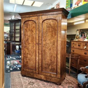 Burr & Walnut Twin Bay Wardrobe